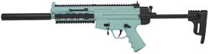 ATI GERGGSG1610M GSG-16  22LR 10+1 16.25″ Black Non-Threaded Barrel  Mint Green Picatinny Rail Polymer Receiver  M-LOK Handguards  Collapsible w/Storage Compartment Black Synthetic Stock  Mint Polymer Grip