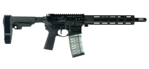 Faxon Firearms FX5510X ION-X Hyperlite 5.56 NATO 30+1 10.50″ Black Nitride Pencil Profile Barrel  M-LOK Handguard  Black Cerakote Aluminum Picatinny Rail Receiver  Black SB Tactical SBA3 Brace  Black Magpul Grip