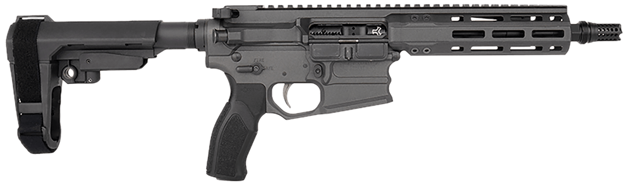 Cobalt Kinetics CKPROLITE55675CHARCOAL Pro Lite 5.56 NATO 30+1 7.50" Black Melonite Barrel M-LOK Handguard Charcoal Aluminum Receiver w/Picatinny Rail Black Polymer SB Tactical SBA3 Brace Black Polymer Grip