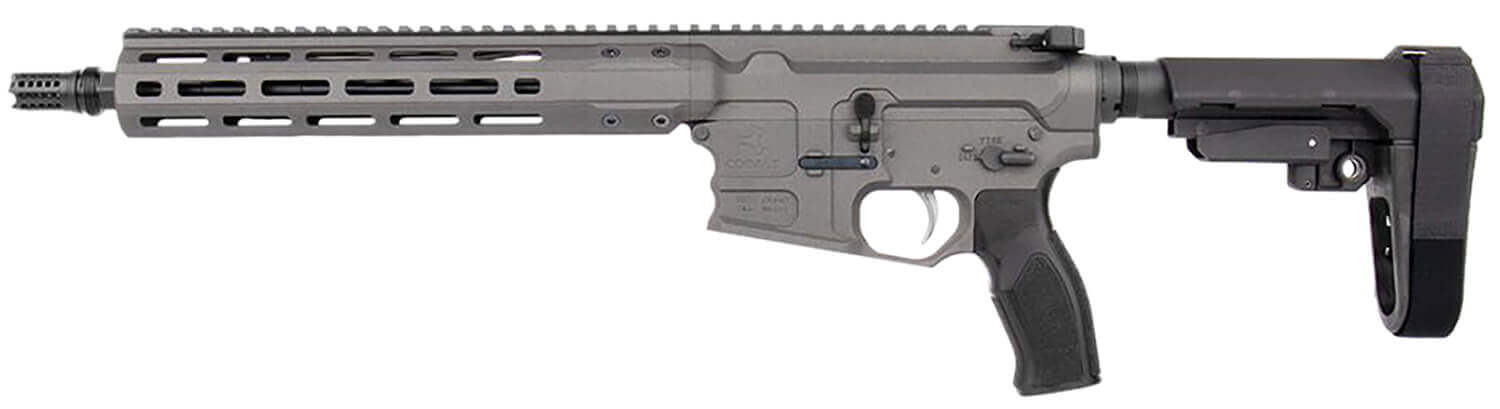 Cobalt Kinetics CKPROLITE556115CHARCOA Pro Lite 5.56 NATO 30+1 11.50" Black Melonite Barrel M-LOK Handguard Charcoal Aluminum Receiver w/Picatinny Rail Black Polymer SB Tactical SBA3 Brace Black Polymer Grip - Image 2