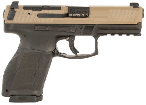 HK 81001196 VP9A1 Full Size 9mm Luger 15+1 4.53" Barrel Flat Dark Earth Steel Optic Ready/Serrated Slide Brown Polymer Frame w/Picatinny Rail Interchangeable Backstrap Grip Ambidextrous