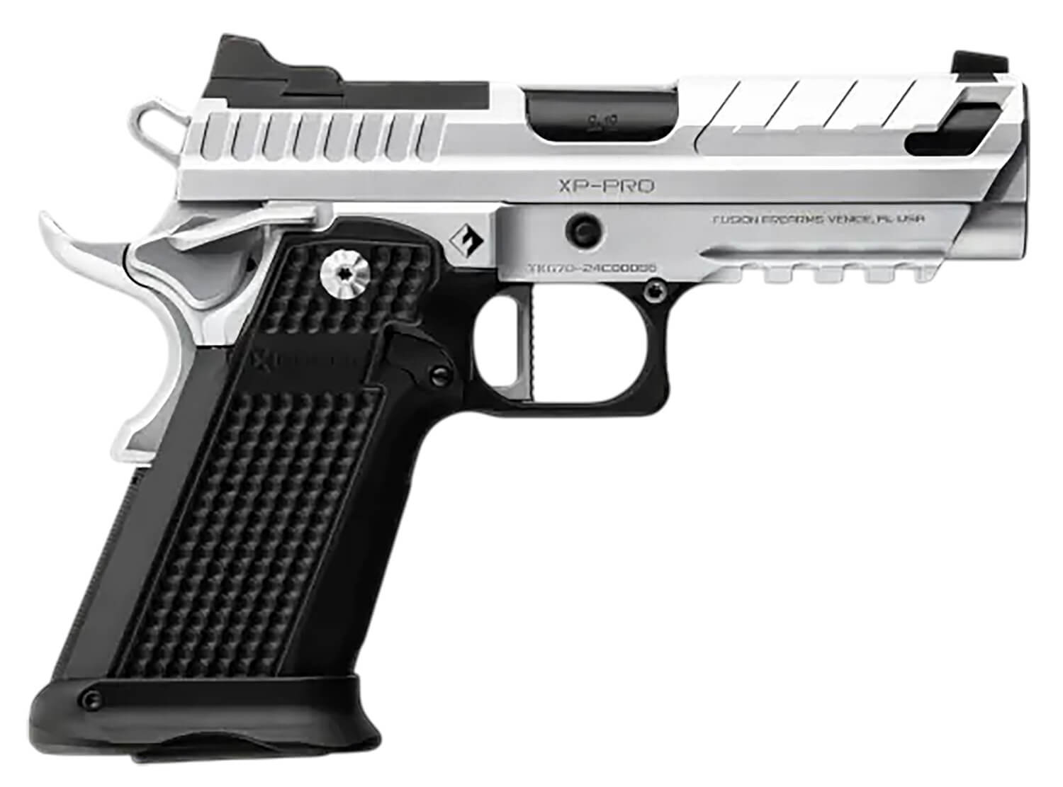 Fusion Firearms XPCOMP9C XP Pro Comp 9mm Luger 17+1 4.60" Black Tennifer Bull Barrel Chrome Steel Optic Cut/Serrated Slide Chrome Steel Frame w/Beavertail & Picatinny Rail Black Aluminum Grip RMR/RMRSc Footprint - Image 2