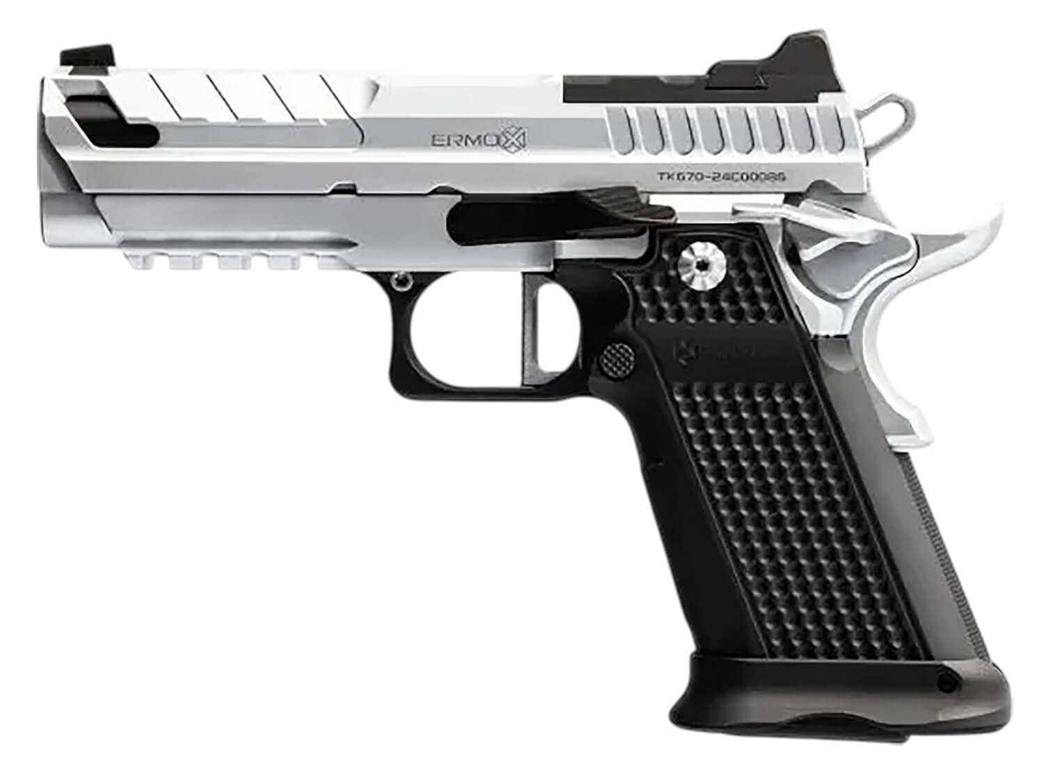 Fusion Firearms XPCOMP9C XP Pro Comp 9mm Luger 17+1 4.60" Black Tennifer Bull Barrel Chrome Steel Optic Cut/Serrated Slide Chrome Steel Frame w/Beavertail & Picatinny Rail Black Aluminum Grip RMR/RMRSc Footprint - Image 3