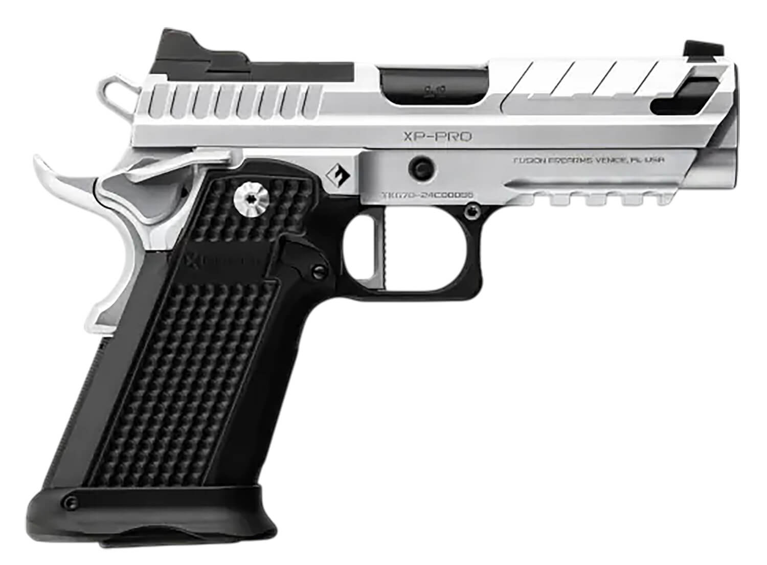 Fusion Firearms XPCOMP9C10 XP Pro Comp 9mm Luger 10+1 4.60" Black Tennifer Bull Barrel Chrome Steel Optic Cut/Serrated Slide Chrome Steel Frame w/Beavertail & Picatinny Rail Black Aluminum Grip RMR/RMRSc Footprint - Image 2