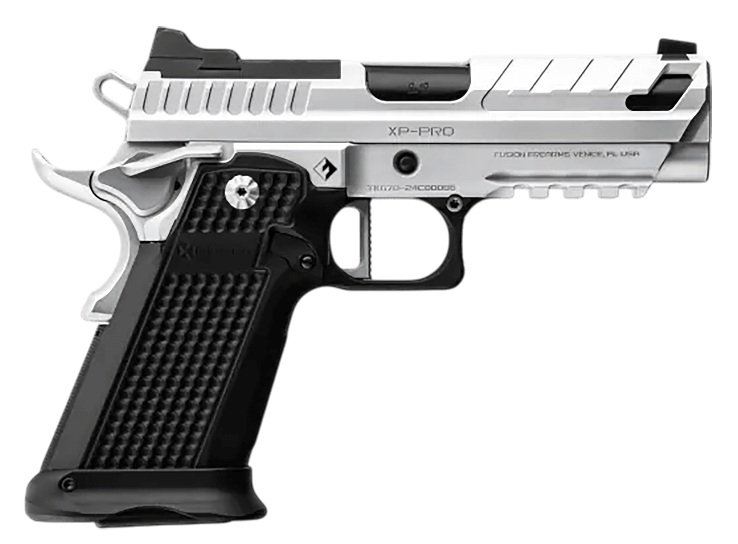 Fusion Firearms XPCOMP9C10 XP Pro Comp 9mm Luger 10+1 4.60" Black Tennifer Bull Barrel Chrome Steel Optic Cut/Serrated Slide Chrome Steel Frame w/Beavertail & Picatinny Rail Black Aluminum Grip RMR/RMRSc Footprint