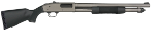 Mossberg 50790 590A1 Pro 12 Gauge 6+1 18.50″ Tungsten Gray Cerakote Barrel & Steel Drilled & Tapped Receiver  Black Synthetic Stock