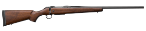 CZ-USA 07729 600+ American Full Size 300 Win Mag 3+1 24″ Black Nitride Threaded Barrel  Black Nitride Steel Drilled & Tapped Receiver  Turkish Walnut Fixed Stock