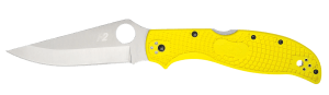 Spyderco C258PYL Stretch 2 XL Lightweight 3.95″ Folding Plain Stonewashed H2 Steel Blade Yellow Bi-Directional Texturing FRN Handle Spyderco C258PYL Stretch 2 XL Lightweight 3.95″ Folding Plain Stonewashed H2 Steel Blade Yellow Bi-Directional Texturing FRN Handle