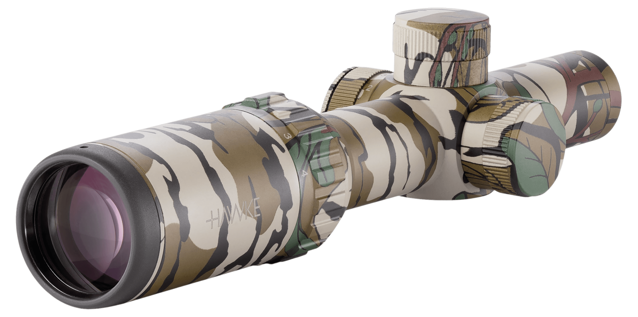 Hawke Sport Optics 14203 Vantage IR Riflescope Mossy Oak Camo 1-4x20mm 1" Tube Illuminated Red/Green Turkey DOT IR Reticle
