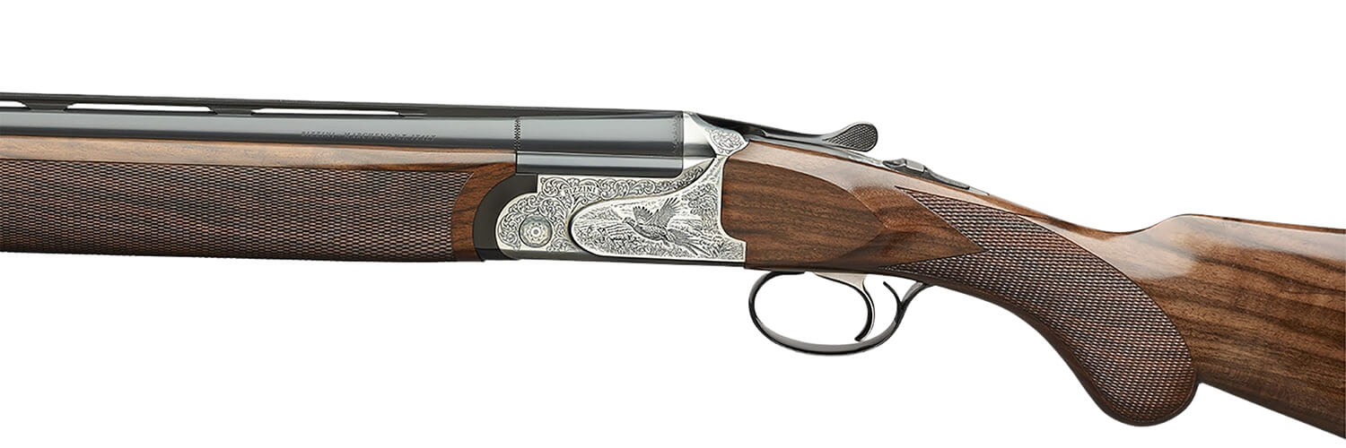 Rizzini USA 2203-2028 Aurum EVO 20 Gauge Break Open 3" 2rd 28" Black Over/Under Vent Rib Barrel Coin Anodized Receiver Engraved w/Game Scene Fixed Turkish Walnut Stock w/Prince of Whales Grip - Image 3