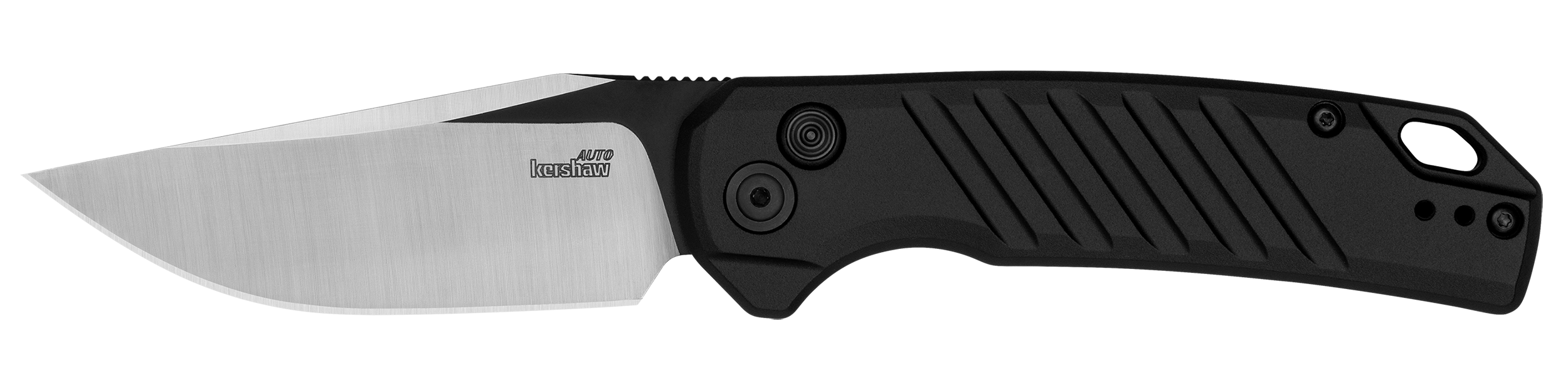 Kershaw 7305 Launch 23 Automatic 3.30″ Folding Trailing Point Plain Black Cerakote/Satin CPM 154 SS Blade Black Anodized Aluminum Handle Kershaw 7305 Launch 23 Automatic 3.30″ Folding Trailing Point Plain Black Cerakote/Satin CPM 154 SS Blade Black Anodized Aluminum Handle