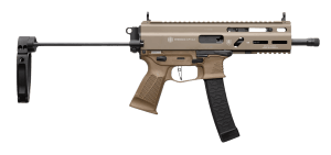 Grand Power 197892029964 SP9A3 Stribog 9mm Luger 30+1 8″ Black Threaded Barrel  M-LOK Handguard  Flat Dark Earth Aluminum/Polymer Receiver w/Picatinny Rail  Black Polymer PDW Tailhook Brace  Black Polymer Grip  Ambidextrous