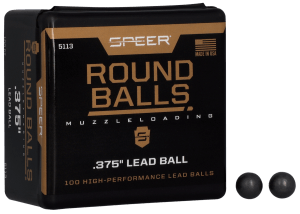 Speer 5113 Lead Balls 36 Cal Lead Ball .375 Dia 79 gr 100rd Box/ 5 Case Speer 5113 Lead Balls 36 Cal Lead Ball .375 Dia 79 gr 100rd Box/ 5 Case