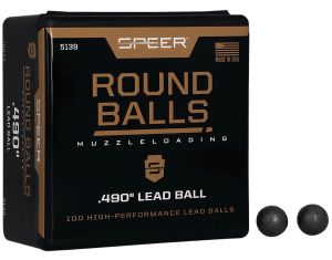 Speer 5139 Lead Balls  50 Cal Lead Ball .490 Dia 176 gr 100rd Box/ 5 Case