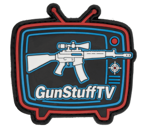 GunStuff TV Retro PVC Rubber Patch – 2¾” Square (Free Shipping Included)