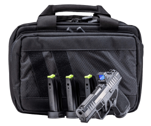 Rost Martin RM1SBLKOSP10CA-P RM1S Bundle *CA Compliant Sub-Compact 9mm Luger 10+1 3.60″ Black Match Grade Barrel  Black Nitron Steel Optic Serrated w/Optic Slide  Black Polymer Frame w/Picatinny Rail  Textured Grip  Viridian RFX-11 Green Dot  RMR Footprin