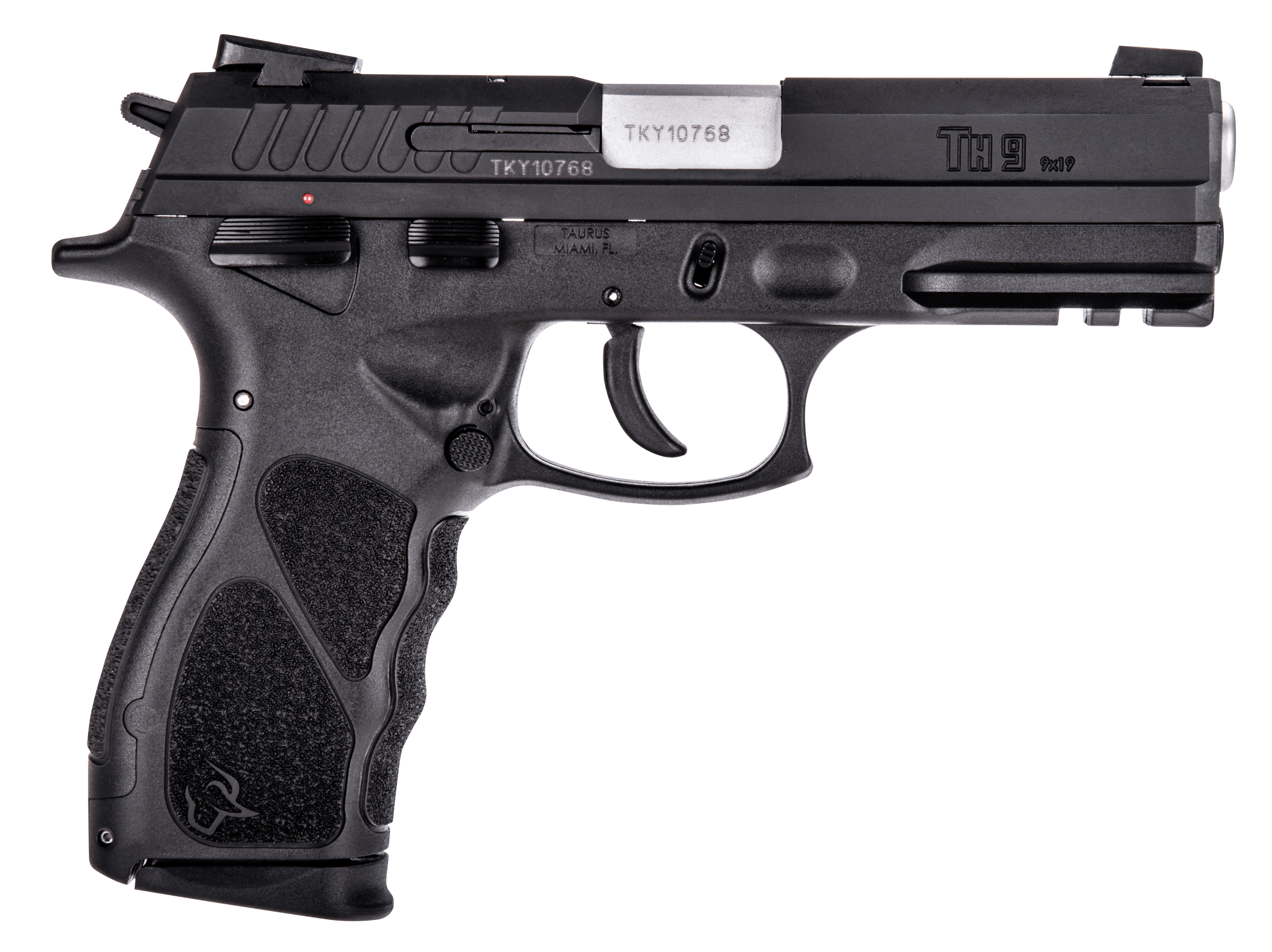 Taurus 1TH9041 TH Full Size 9mm Luger 17+1 4.27" Matte Stainless Steel Barrel Matte Black Serrated Slide Black Polymer Frame w/Picatinny Rail Black Finger Grooved Polymer Grip Right Hand