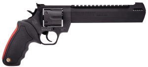 Taurus 2440081RH Raging Hunter  44 Rem Mag Caliber with 8.37" Black Anodized Picatinny Rail/Ported Finish Barrel  6rd Capacity Matte Black Oxide Finish Cylinder  Matte Black Oxide Finish Steel Frame & Black Rubber with Integrated Red Cushion Insert Grip