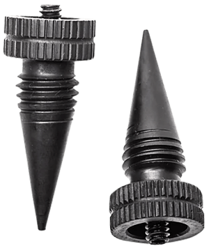 Accu-Tac LRS0200 LR-10 Set Black Oxide Aluminum with Screw On Design for Accu-Tac Bipod