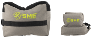 SME SMEGRF Front & Rear Gun Rest  Inert Poly Bead Filled Shooting Bags  Suede Leather Topper  Non-Slip Bottom  600D Polyester