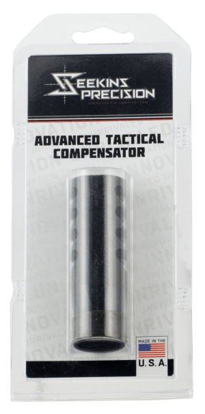 Seekins Precision 0011510035 ATC Muzzle Brake Black Melonite 416R Stainless Steel with 1/2"-28 tpi Threads for 223 Rem  5.56x45mm NATO AR-15
