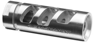 Rise Armament RA701308SLVR RA-701 Silver Stainless Steel with 5/8"-24 tpi Threads & 2.50" OAL 1.35" Diameter for 7.62x51mm NATO AR-Platform