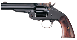 Taylors & Company 550664 Second Model Schofield 45 Colt (LC) Caliber with 5" Barrel 6rd Capacity Cylinder Overall Blued Finish Steel & Walnut Grip