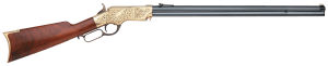 Taylors & Company 550295 1860 Brass Engraved 45 Colt (LC) 13+1 24.25″ Blued Octagon Barrel  Brass Engraved/ Brass Receiver  Walnut/ Wood Stock  Right Hand