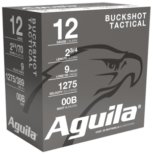 Aguila 1CHB1320 Buckshot High Velocity 12Gauge 2.75" 00Buck Shot 25rd Box