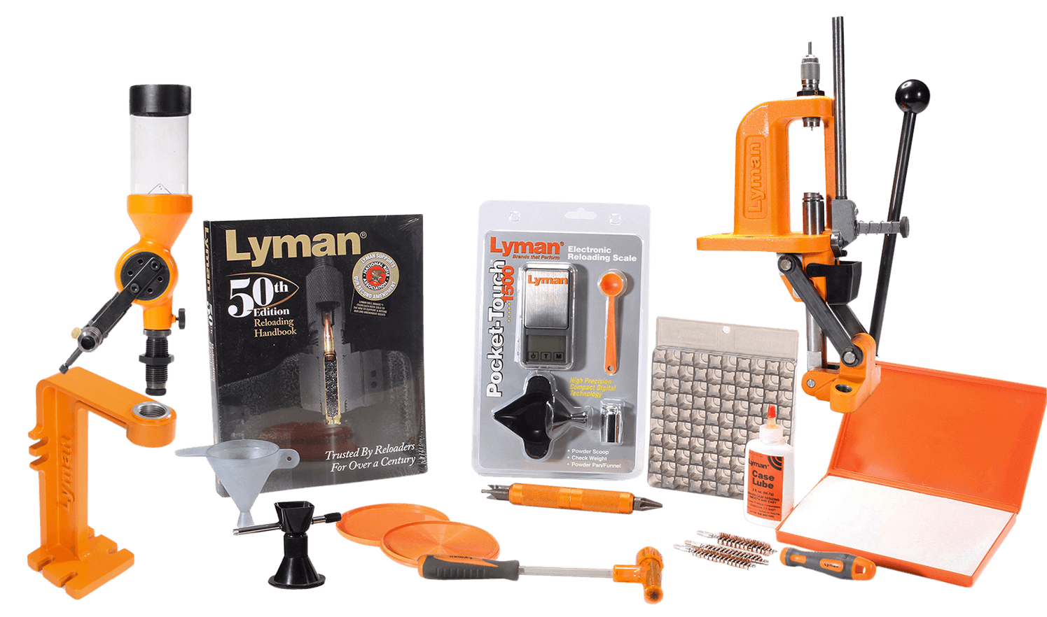 Lyman 7810360 Brass Smith Victory Press Reloading Kit 1 Hole Cast Iron