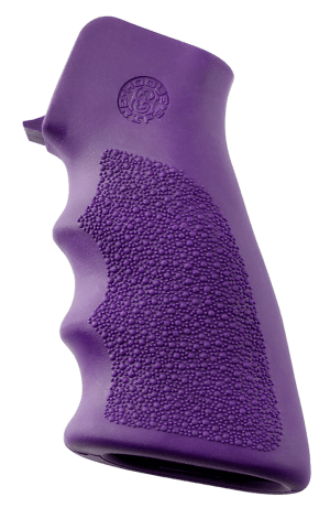 Hogue 15006 OverMolded Grip Cobblestone Purple Rubber with Finger Grooves for AR-15 M16