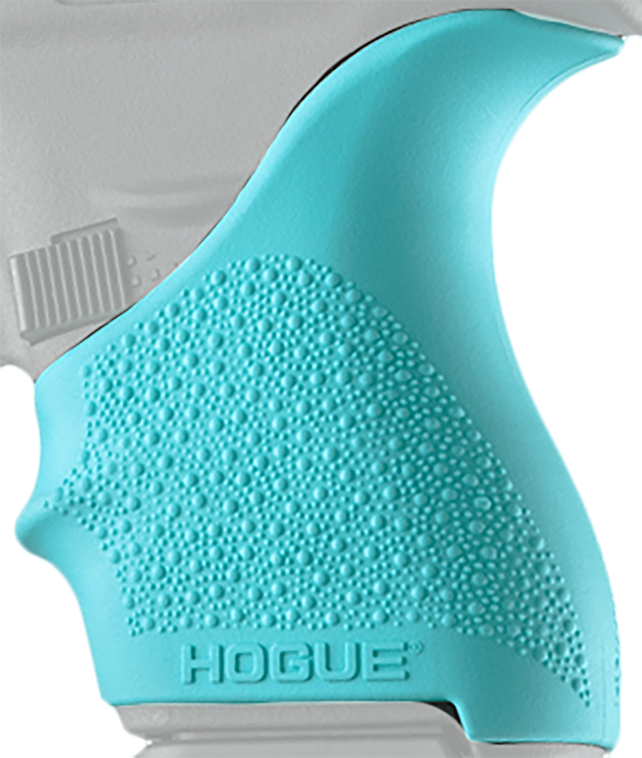 Hogue 18204 HandAll Beavertail Grip Sleeve Compatible w/Glock 42/43 Textured Aqua Blue Rubber