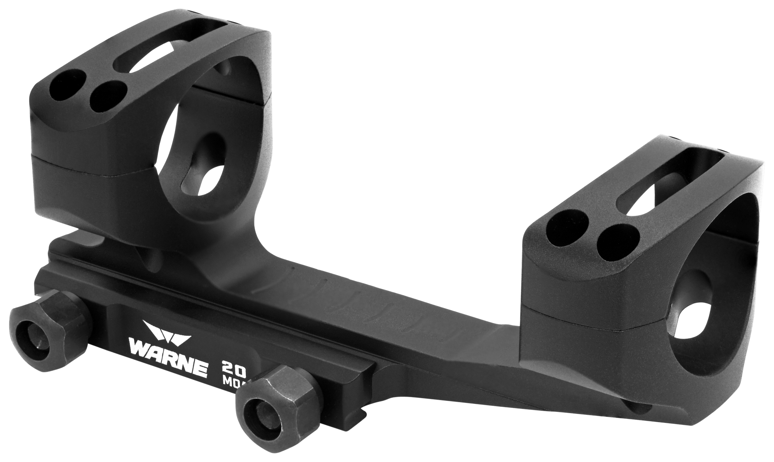 Warne LRSKEL34TW LR-SKEL Scope Mount/Ring Combo Black Anodized 34mm 20 MOA