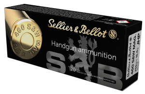 Sellier & Bellot SB460B Handgun 460 S&W Mag 255 gr Jacket Hollow Point 20rd Box/ 12 Case