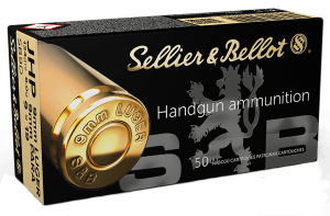 Sellier & Bellot SB9D Handgun  9mm Luger 124 gr Jacket Hollow Point 50rd Box