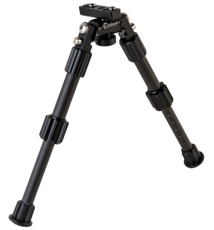 Caldwell 1081953 Accumax Premium M-Lok/Key Mod Bipod 6-9" Black Carbon Fiber