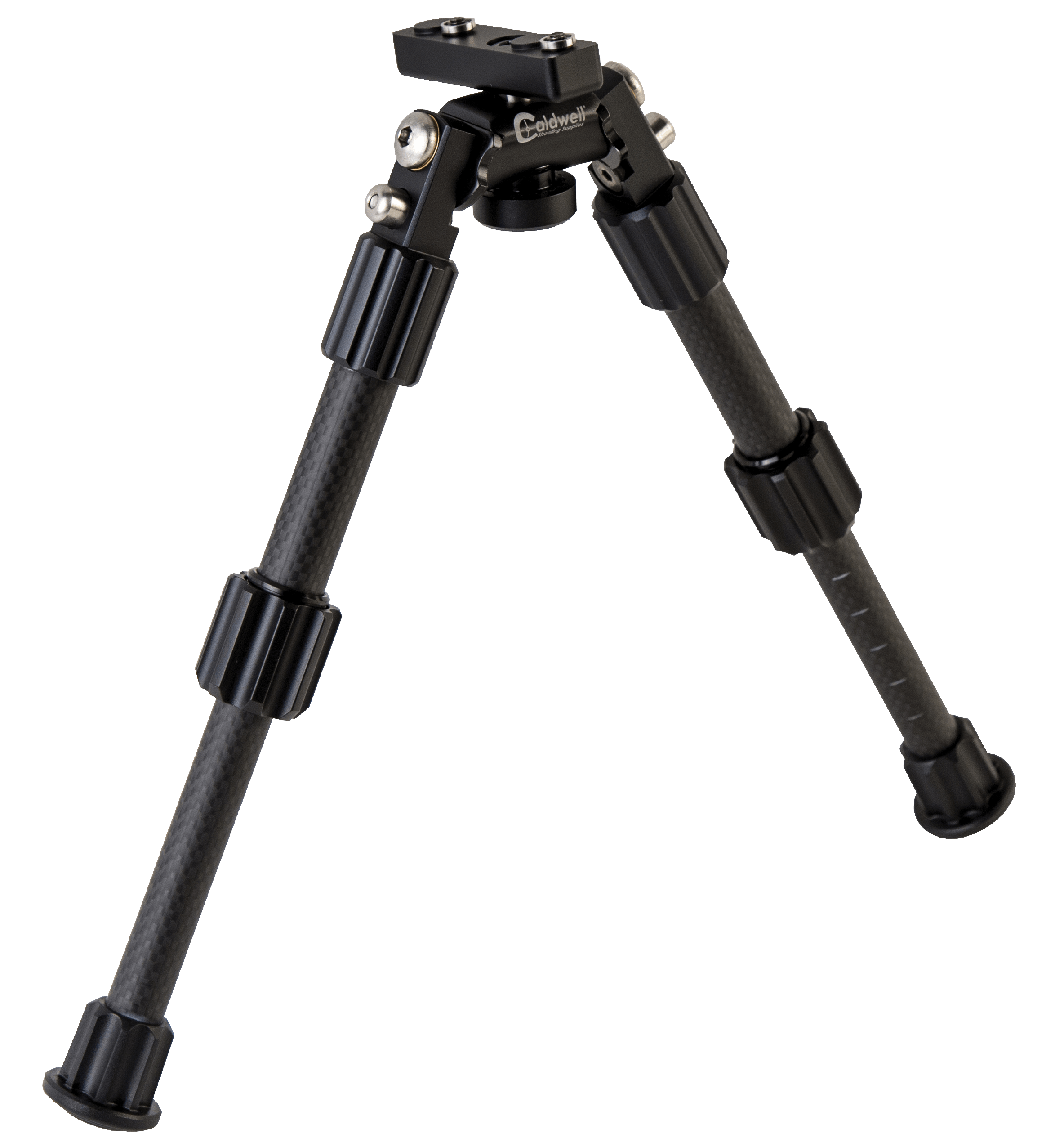 Caldwell 1081953 Accumax Premium M-Lok/Key Mod Bipod 6-9" Black Carbon Fiber