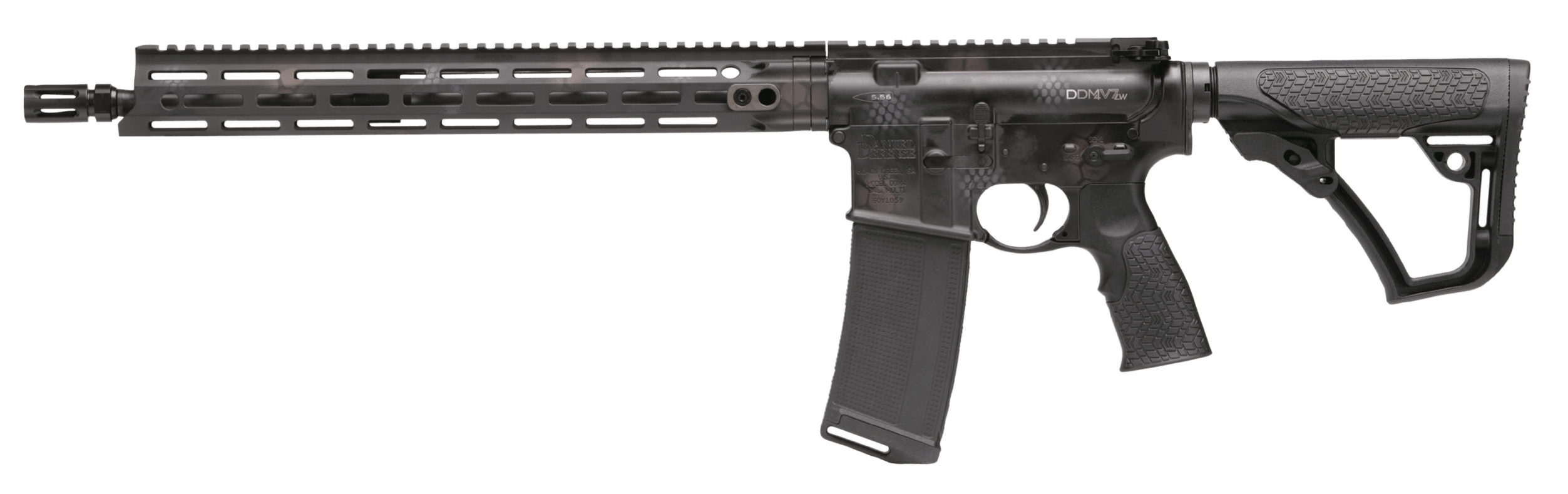 Daniel Defense 0212802957055 DDM4 V7 LW *CA Compliant 5.56x45mm NATO 16" 10+1 Rattlecan Cerakote 6 Position w/SoftTouch Overmolding Stock