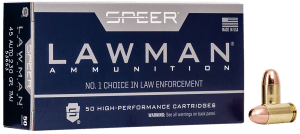 Speer 53653 Lawman 45 ACP 230 gr Total Metal Jacket Flat Nose 50rd Box
