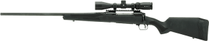 Savage Arms 57323 110 Apex Hunter XP Full Size 25-06 Rem 4+1 24″ Matte Black Sporter Barrel  Drilled & Tapped Carbon Steel Receiver  Adj LOP Matte Black Synthetic Stock  Vortex Crossfire II 3-9x40mm  Left Hand