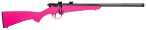 Savage Arms 13835 Rascal FV-SR 22 LR Caliber with 1rd Capacity  16.12" Threaded Barrel  Matte Blued Metal Finish & Pink Synthetic Stock Right Hand (Youth)