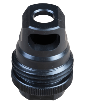 SilencerCo AC2628 ASR Muzzle Brake Black Steel 1/2"-28 Threads 9mm Luger