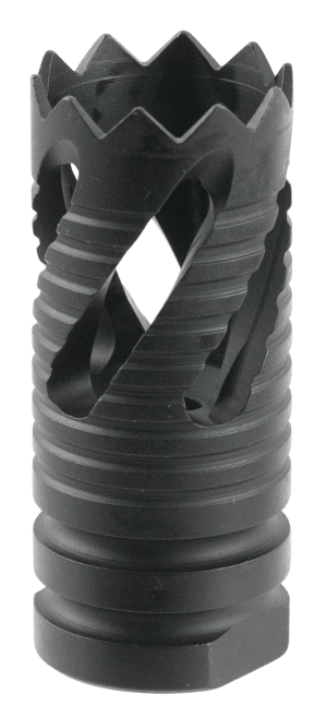 TacFire MZ1021 Thread Crown Muzzle Brake Black Oxide Steel with 1/2"-28 tpi Threads & 2.05" OAL for 5.56x45mm NATO AR-15