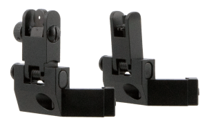 TacFire IS003 45 Degree Flip Up Iron Sight/Springloaded Black Anodized Front and Rear for AR-Platform