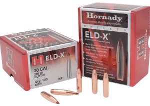 Hornady 3076 ELD-X  30 Cal .308 200 gr Extremely Low Drag eXpanding 100rd Box/ 15 Case