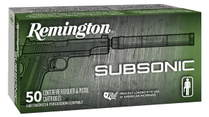 Remington Ammunition 28428 Subsonic 45 ACP 230 gr Flat Nose Enclosed Base 50rd Box