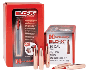 Hornady 3078 ELD-X  30 Cal .308 220 gr Extremely Low Drag eXpanding 100rd Box/ 15 Case