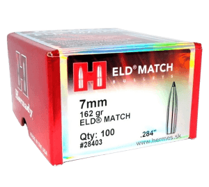 Hornady 28403 ELD Match 7mm .284 162 gr Extremely Low Drag Match 100rd Box/ 15 Case