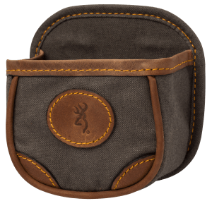 Browning 121388694 Lona Shell Carrier Flint Canvas Body w/Leather Accents Capacity 1 Box Belt Clip Mount