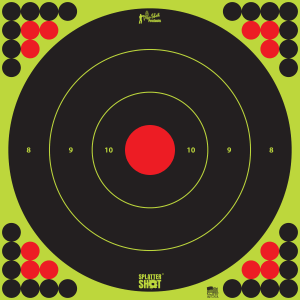 Pro-Shot LONGRANGE172 SplatterShot Black/Red Self-Adhesive Paper Yes Impact Enhancement Bright Green 17.25" Bullseye 5 Pack Includes Pasters